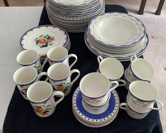 Mikasa Peach Royale Dinnerware Bundle - $200- for all 46 pieces