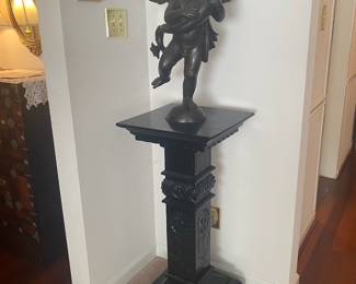 Bronze Putto on Black Pedestal-  priced separately 