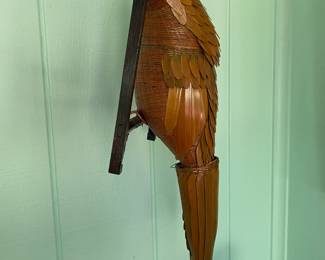 1970's Woven Rattan Bird- $75