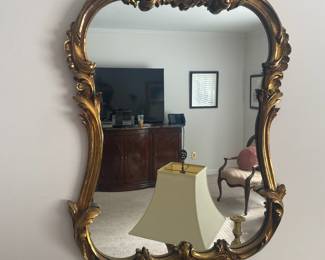 Vintage Gold Gilded Mirror- Louis XVI Style- $350- 46 tall, 28 wide 