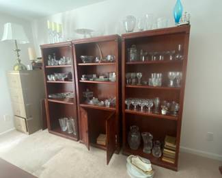 Wood Wall Bookshelf Unit- 3 pieces -$200 for all 3- 70 tall, 13 deep, 30 wide (each section ) 
