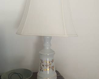 Antique Milk Glass Lamp-$35- 25 inches tall 