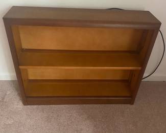  Mid-20th Century Solid Mahogany Encyclopedia Low Bookcase, Circa 1960s- $200- 32 wide, 8 deep, 26 tall 