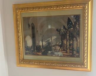  Breakfast in the Loggia by John Singer Sargent-$75- 26x30 