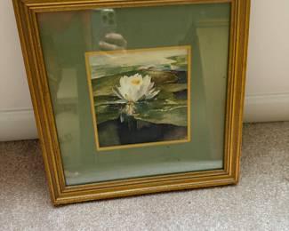 "Water Lily in Sunlight" John La Farge Fine Art Framed Print- $75