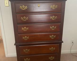 Mahogany Dresser- made in USA-$150- 54 tall, 35 wide, 18 deep