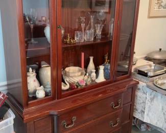 75”x43.5”x17” The Georgetown Galleries Solid Mahogany China Cabinet