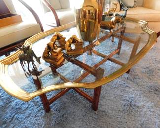 La Barge Hollywood Regency Brass table