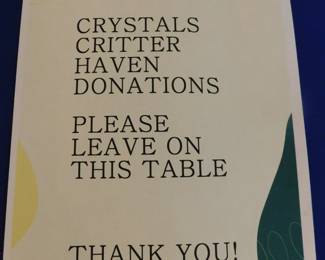 If you bring a donation, you will see this sign on the table