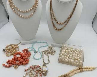 Freshwater Pearl Costume Pearl  Bead Necklaces For Crafting Or Repair