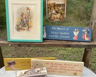 Beatrix Potter Humpty Dumpty Hunca Munca  The Cow Jumped Over The Moon Signs  Box