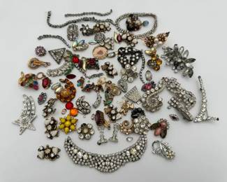 Vintage Rhinestones Brooches  Gems For Costume Jewelry  Crafting