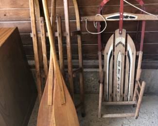 Oars 2 wooden sleds