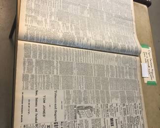 Elgin Courier 1881 News Papers in a bound book.