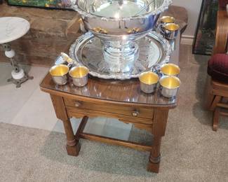 Large Silver Plated Punch Bowl
