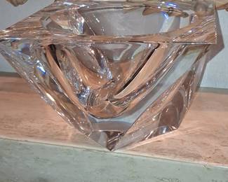 Baccarat Crystal "Bouton d'Or" Triangular Vase