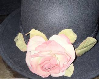 Collection of Three Vintage Black Hats: Cloche, Pillbox, and Fascinator