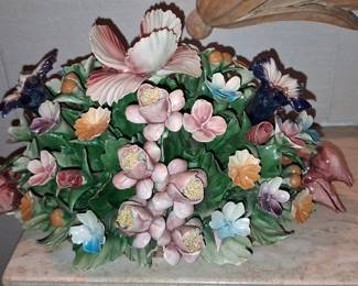 Nuova Capodimonte Porcelain Floral Arrangement