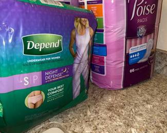 Depend Night Defense Underwear for Women and Poise Pads Moderate Absorbency