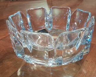 Orrefors Crystal Corona Bowl by Lars Hellsten