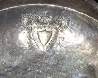 Octagonal Pedestal Bowl with Crest