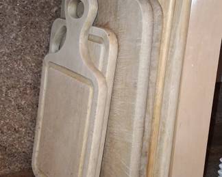 Wooden Cutting Board Set with Handles and Juice Grooves