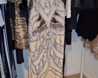 1920s Art Deco Beaded Flapper Dress
