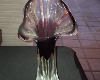 Josef Hospodka Chribska Art Glass Sommerso Vase