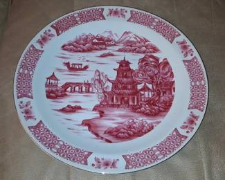 Chinese Export Porcelain Plate, Willow Pattern