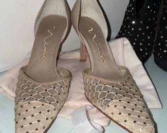 Nina Women's Embellished Mesh D'Orsay Pumps