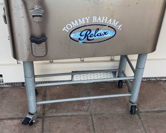 Tommy Bahama 100 Quart Rolling Stainless Steel Cooler
