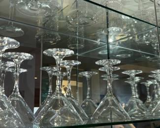 Set of 6 Crystal Martini Glasses