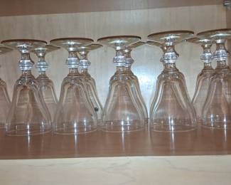 Set of 8 Crystal Wine Glasses