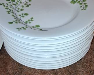 Martha Stewart Collection Maidenhair Fern Green Dinner Plates