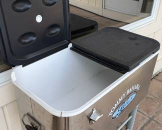 Tommy Bahama 100 Quart Rolling Stainless Steel Cooler