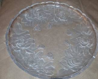 Studio Nova Winter Rose Frosted Glass Fruit Bowl and Platter Set