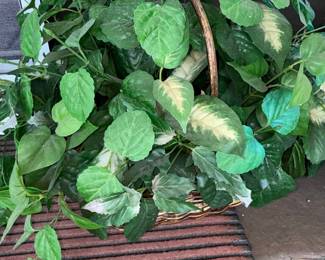 Artificial Pothos Plant in Wicker Basket