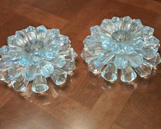 Shannon Crystal "Firestar" Candle Holders