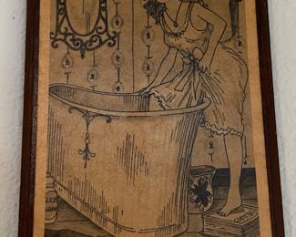 West Coast Wood Specialties "Bath Time" Framed Print