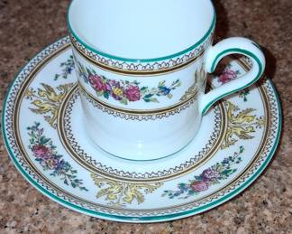 Wedgwood Columbia W595 Demitasse Teacup and Saucer Set