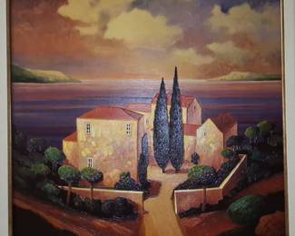 Max Hayslette "Sea Villa" Artist Enhanced Giclée Print