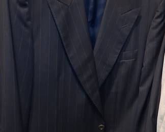 Men's Pinstripe Wool Suit Jacket - Made in Italy