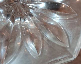 Victorian Frosted Rose Crystal Pitcher