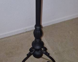 Black Wrought Iron Floor Lamp with Bell Shade