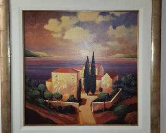 Max Hayslette "Sea Villa" Artist Enhanced Giclée Print