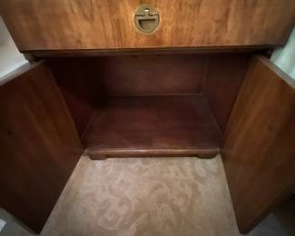 Drexel Accolade Campaign Style Walnut Nightstand
