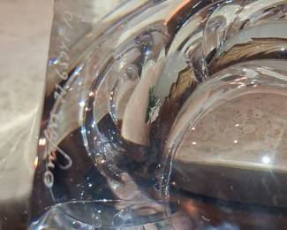Baccarat Crystal "Bouton d'Or" Triangular Vase