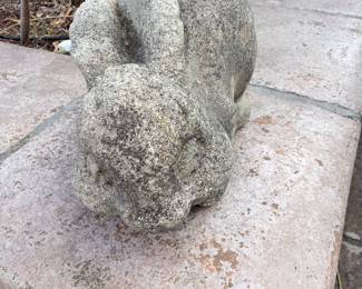 Concrete Bunny Statue