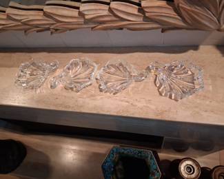 Baccarat Crystal Leaf Dishes