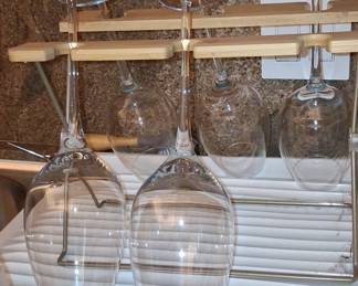 Set of 6 Crystal Wine Glasses